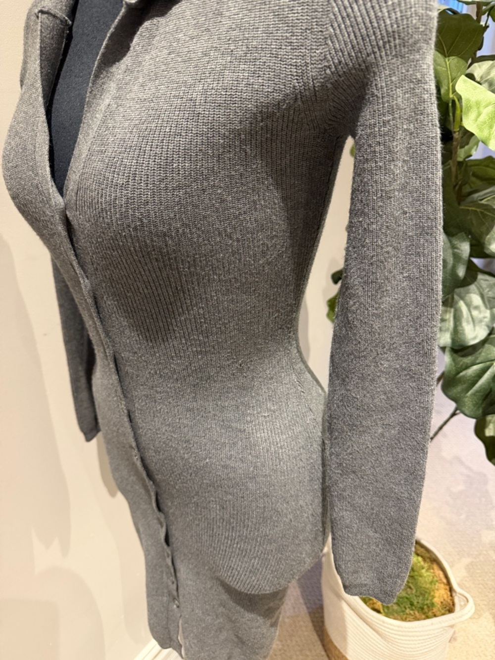 WILFRED ARITZIA COVE DRESS RIBBED KNIT POLO SWEATER DRESS - Picture 6 of 14